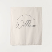 Tenture Personnalisé Neutral Anniversaire Bannières Garçon (Devant)