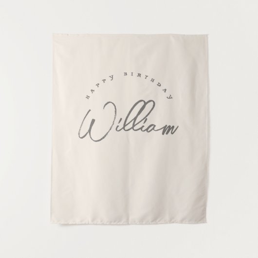 Tenture Personnalisé Neutral Anniversaire Bannières Garçon (Devant)
