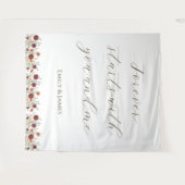 Tenture Personnalisé Rustic Fall Floral Mariage fond (Devant (Horizontal))