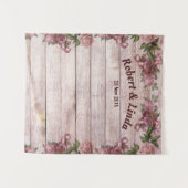 Tenture Personnalisé Rustique Marron Floral Bois (Devant (Horizontal))