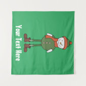 Tenture Personnaliser ce Cool Snowman (Devant (Horizontal))