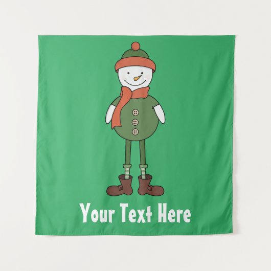 Tenture Personnaliser ce Cool Snowman (Devant)