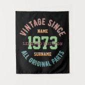 TENTURE PERSONNALISER NOM ANNIVERSAIRE ANNÉE CADEAUX VINTA (Devant)