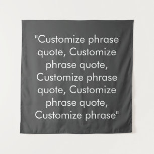 Tenture Personnaliser phrase citation élégant gris foncé b
