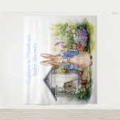 Tenture Personnaliser Pierre le baby shower lapin (Devant)