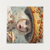 Tenture Personne de nourriture drôle (Devant (Horizontal))