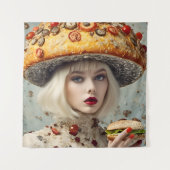 Tenture Personne de nourriture drôle (Devant)