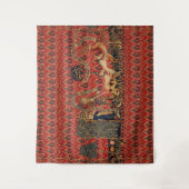 Tenture PERSONNES SAUVAGES EN CHASSE DE CERF, Animaux, Flo (Devant)