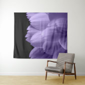 Tenture Pétales de fleurs violettes Ultra violet noir (En situation (horizontale))