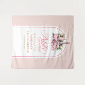Tenture Pétales de rose gold moderne et mur d'événement pr (Devant (Horizontal))
