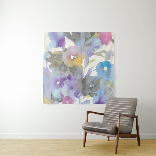 Tenture Pétales en pastel pourpres du jardin | de bijou (En situation (horizontale))