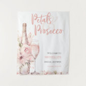 Tenture Pétales et Prosecco Fête des mariées florale rose (Devant)