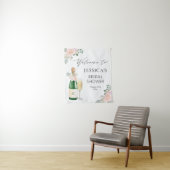Tenture Pétales & Prosecco Champagne Affiche de bienvenue (En situation)