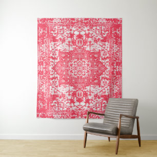 Tenture Pétales roses sur Kilim Dreams