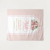 Tenture Pétales sophistiqués et mur doré rose prosecco (Devant (Horizontal))