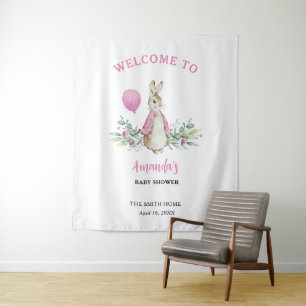 Tenture Peter Rabbit Baby shower rose