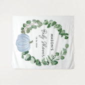 Tenture Petit Baby shower Citrouille pour garçons (Devant (Horizontal))