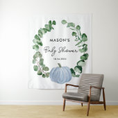 Tenture Petit Baby shower Citrouille pour garçons (En situation)