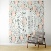 Tenture Petit Baby shower Citrouille Vert (En situation)