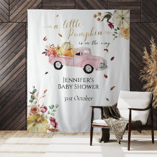 Tenture Petit Baby shower de camion rose Citrouille