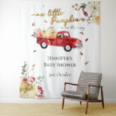 Tenture Petit Baby shower de camion rouge Citrouille (En situation)