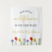 Tenture Petit Baby shower Fleur sauvage (Devant)