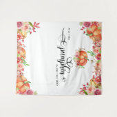 Tenture Petit Baby shower Floral Citrouille (Devant (Horizontal))