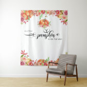 Tenture Petit Baby shower Floral Citrouille (En situation)