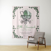 Tenture Petit Baby shower St patrick Shamrock (En situation)