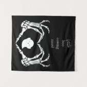 Tenture Petit bol bientôt squelette mains dans le coeur (Devant (Horizontal))