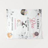 Tenture Petit Boo Rose Cute Baby shower Fantôme fond (Devant (Horizontal))