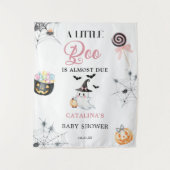 Tenture Petit Boo Rose Cute Baby shower Fantôme fond (Devant)