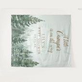 Tenture Petit Camper Pine Forest Baby shower Photo Prop (Devant (Horizontal))