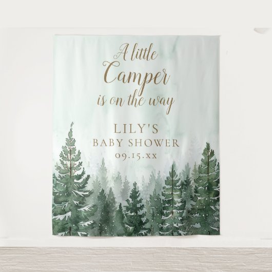 Tenture Petit Camper Pine Forest Baby shower Photo Prop (Devant)