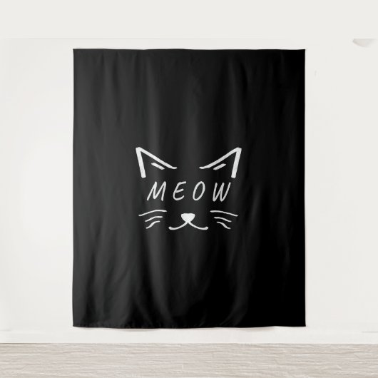 Tenture petit chat mignon avec la face inférieure (Devant)