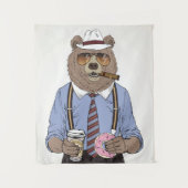 Tenture Petit déjeuner d'ours (Devant)