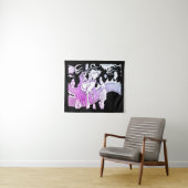 Tenture Petit DRAGON ULTRA VIOLET (34" x 40") EN NOIR (En situation (horizontale))