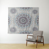 Tenture Petit floral blanc tombé à la campagne (En situation (horizontale))