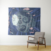 Tenture Petit Lapin Blanc Endormi (En situation (horizontale))