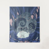 Tenture Petit Lapin Blanc Endormi (Devant)