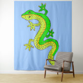 Tenture petit lézard vert (En situation)