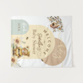 Tenture Petit miel Bee Bear Baby shower accueil (Devant (Horizontal))