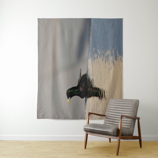 Tenture Petit oiseau sur l'eau (En situation)