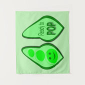 Tenture Petit pois vert enceinte prêt à éclore (Devant)