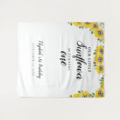 Tenture Petit Tournesol Premier Anniversaire Un Fond (Devant (Horizontal))