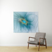 Tenture Petite Beauté Moderne Bleu Or Fractal Art Flower (En situation (horizontale))