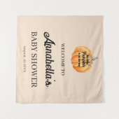 Tenture Petite Citrouille Fête de Naissance de Bébé Bienve (Devant (Horizontal))