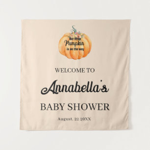 Tenture Petite Citrouille Fête de Naissance de Bébé Bienve