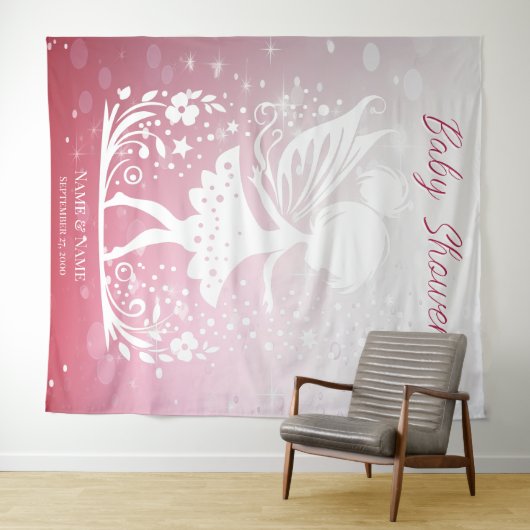 Tenture Petite fée florale arrière-plan (En situation (horizontale))