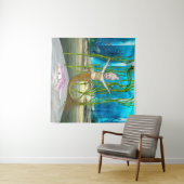 Tenture Petite fille Imaginaire mignonne, Océan Bleu (En situation (horizontale))